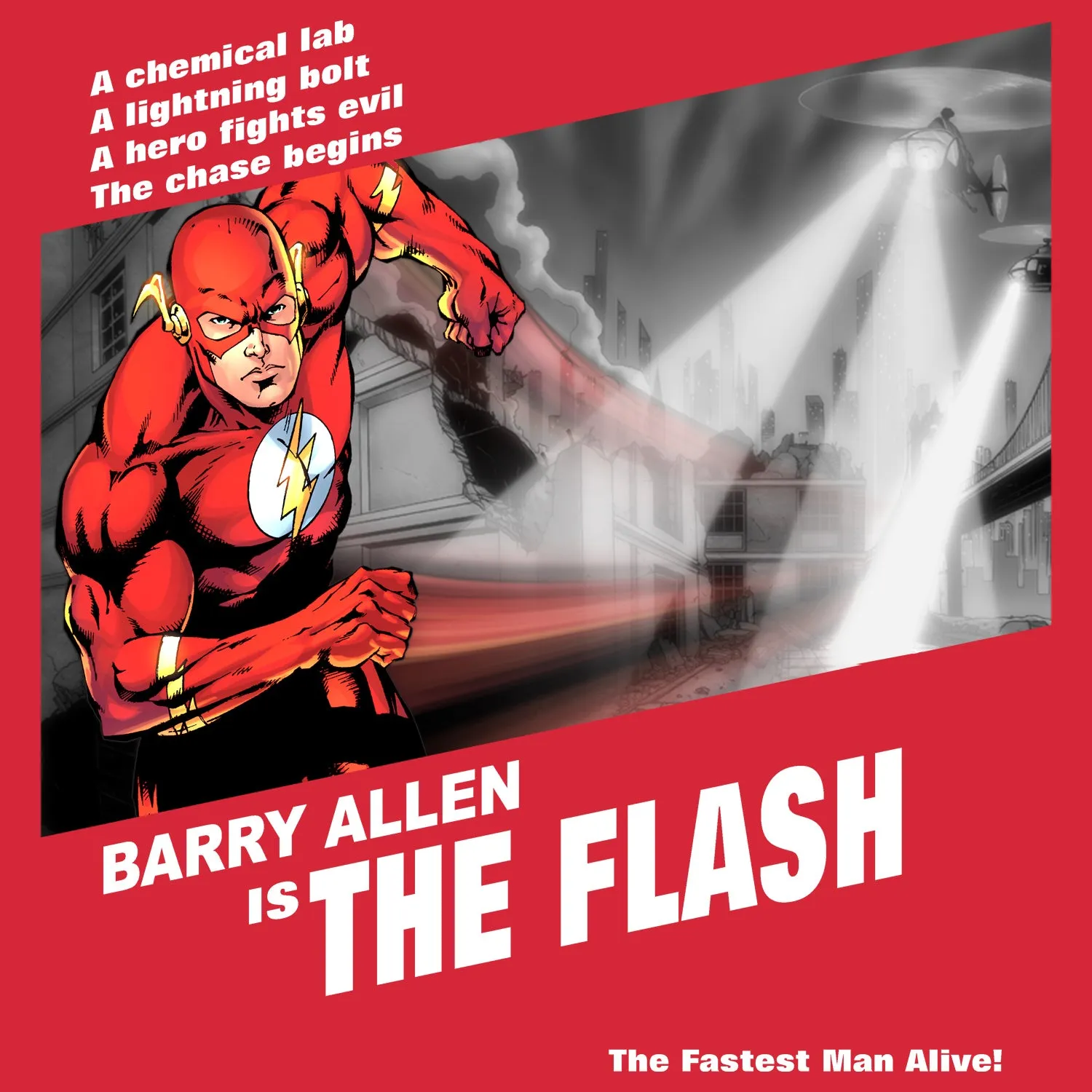 DC Comics Flash Fashion Fugitive Official Men's T-shirt