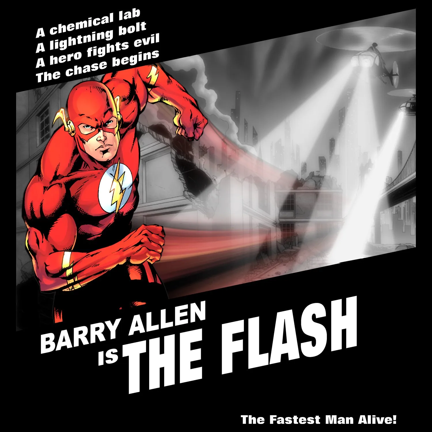 DC Comics Flash Fashion Fugitive Official Men's T-shirt
