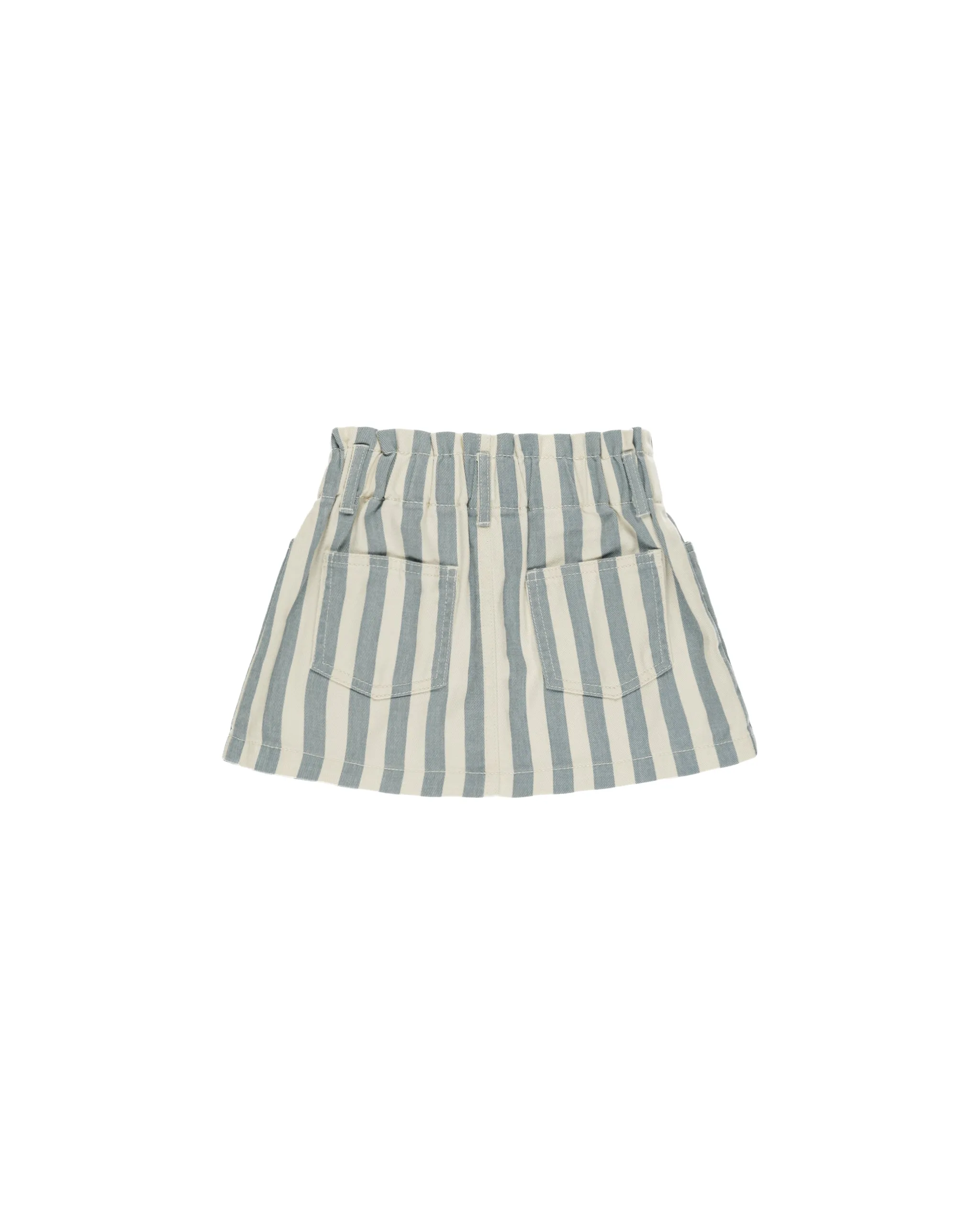 Denim Ocean Stripe Mini Skirt