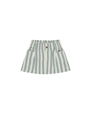 Denim Ocean Stripe Mini Skirt