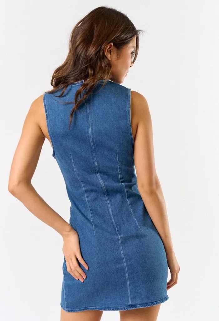 Ellie Mini Dress-Denim