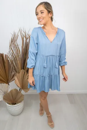 Elsie Dress -Blue denim