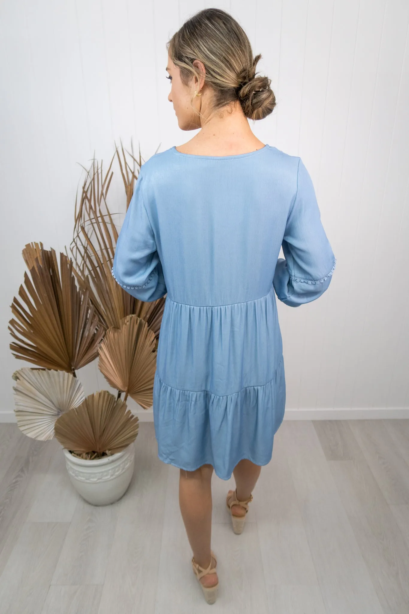 Elsie Dress -Blue denim