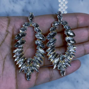 Exotica - Diamond Leaf Earrings (Gold)