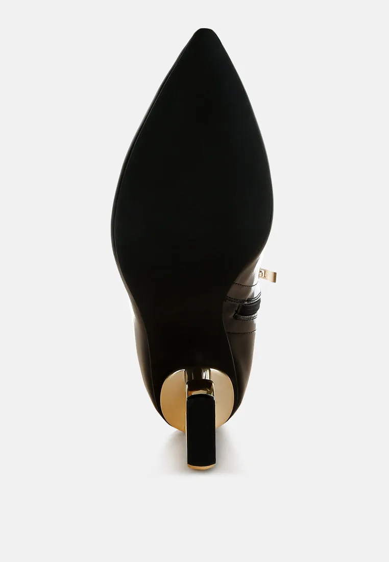 Fantasy Heel Patent Faux Leather Boots By RAG