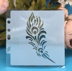 FEATHER MINI STENCIL 13 BY 13 CM