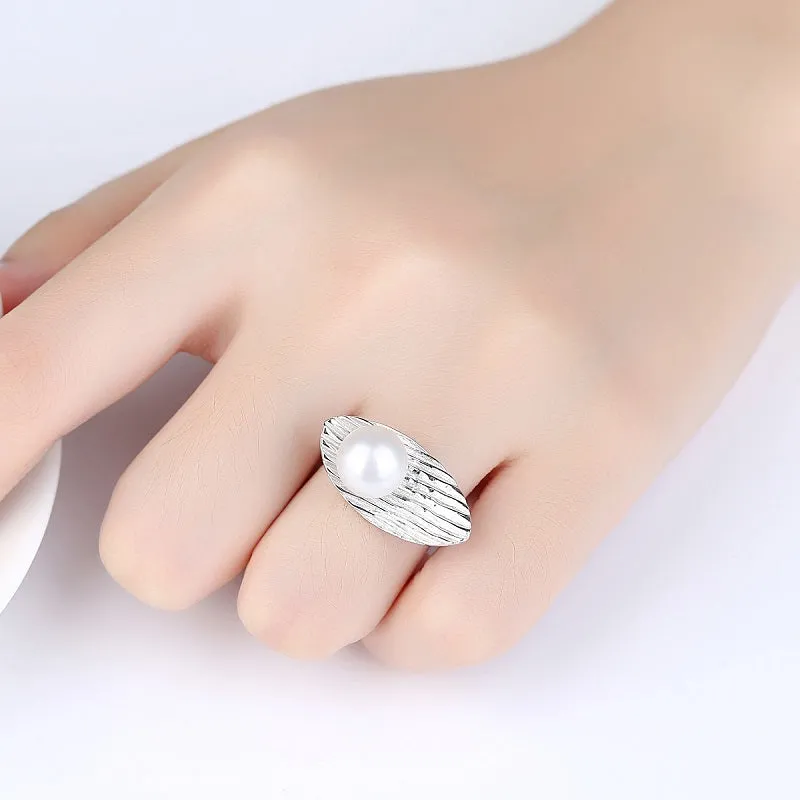 Feather-shaped Adjustable Ring