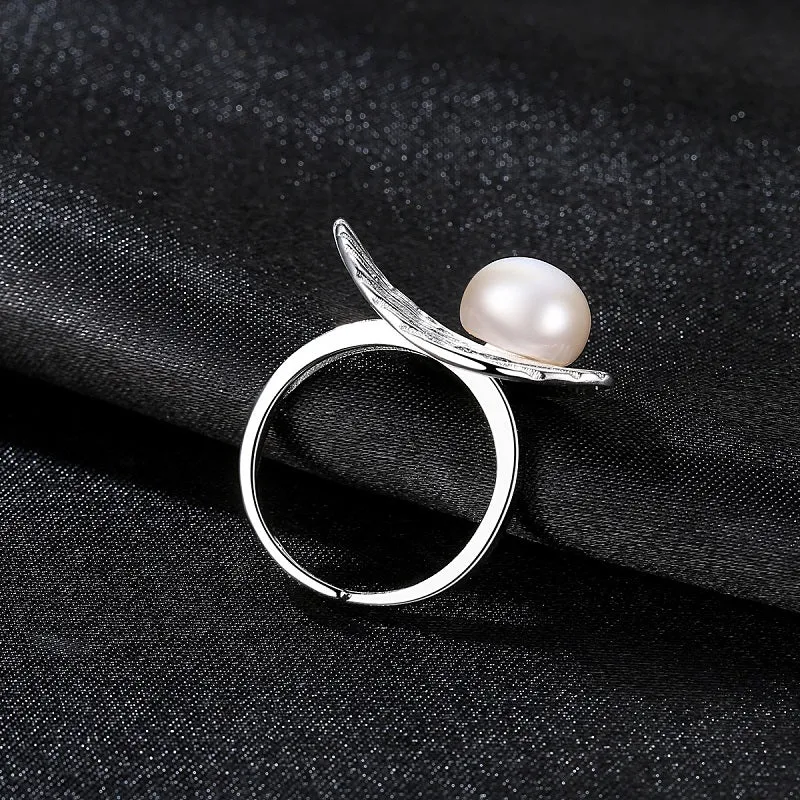 Feather-shaped Adjustable Ring