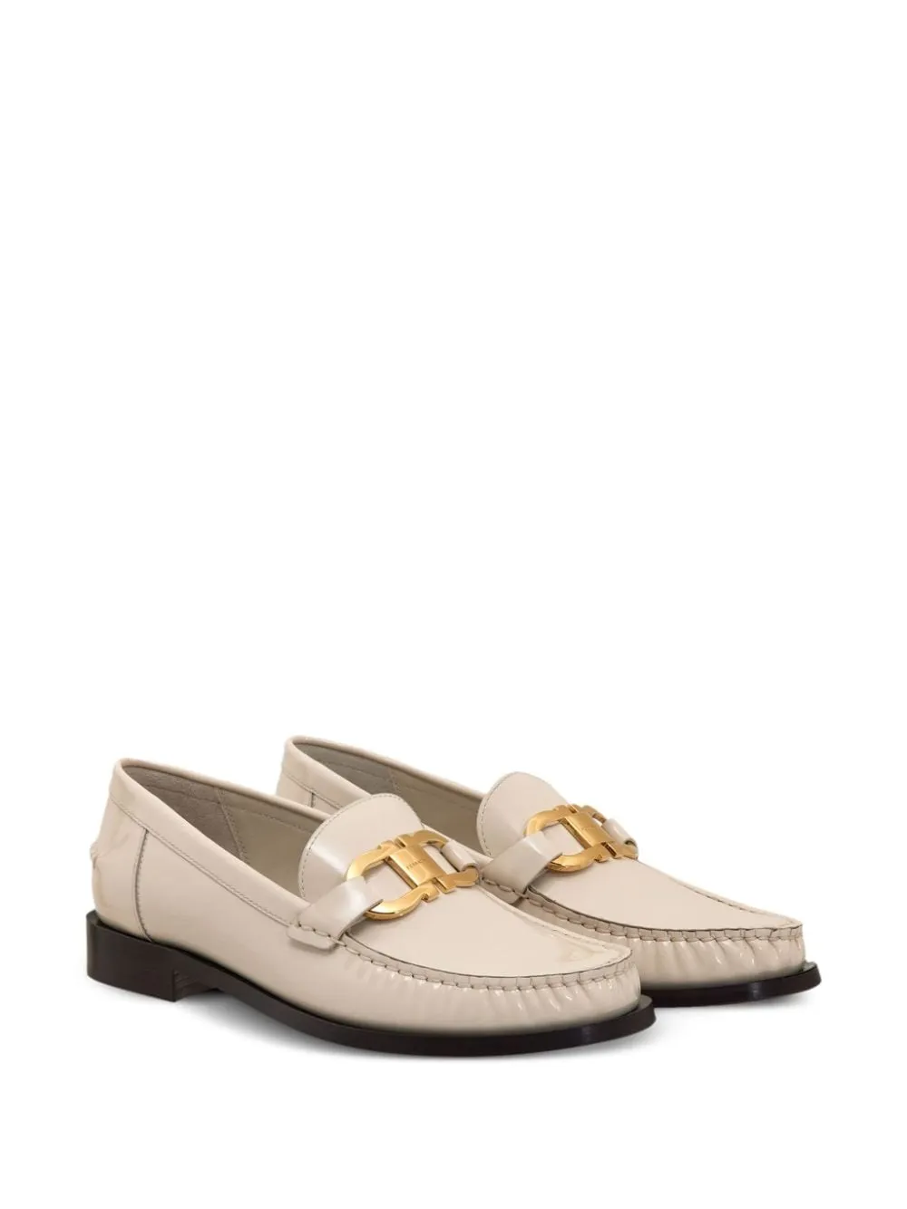 Ferragamo Flat White Shoes