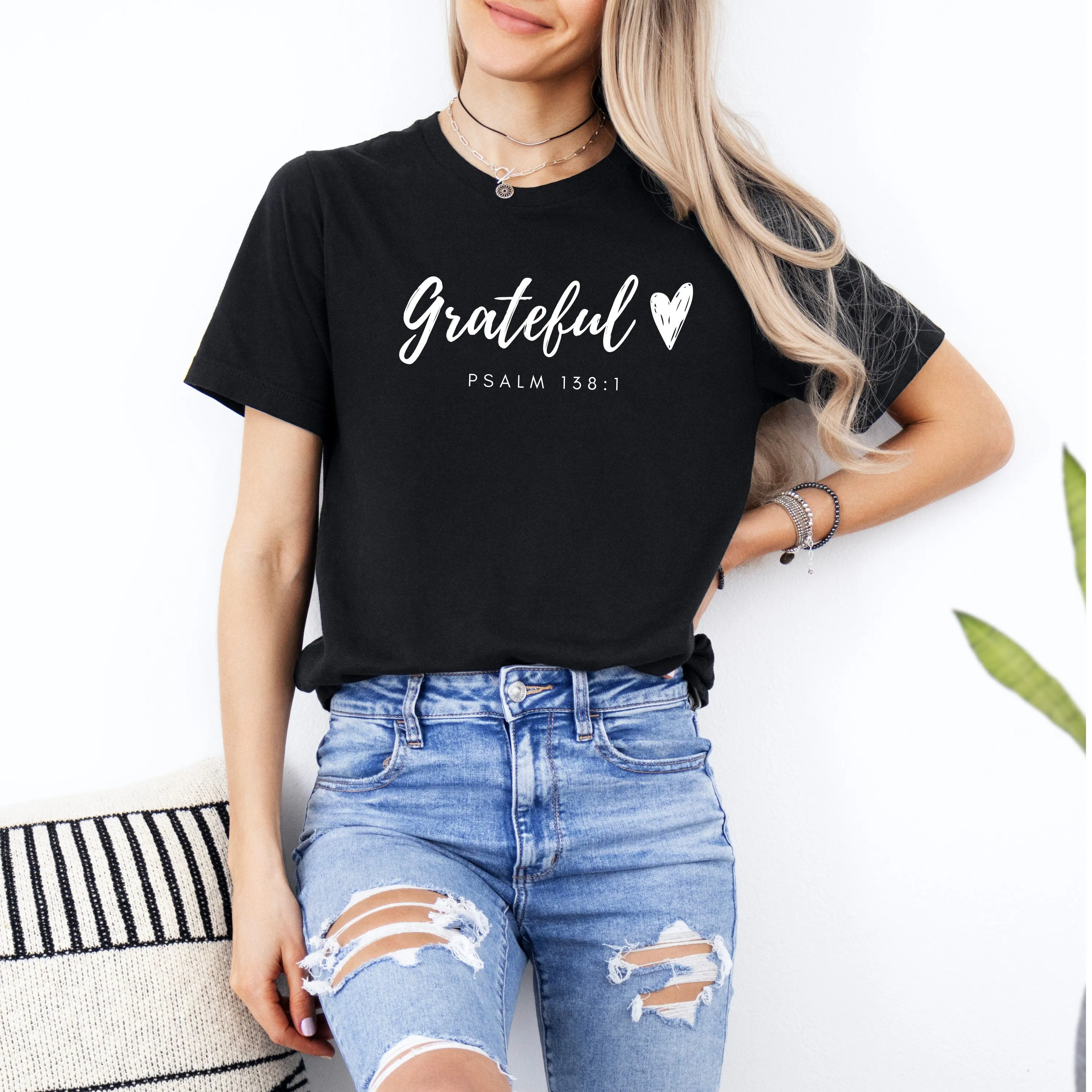Grateful Heart Women’s T-Shirt I Pslam 138:1