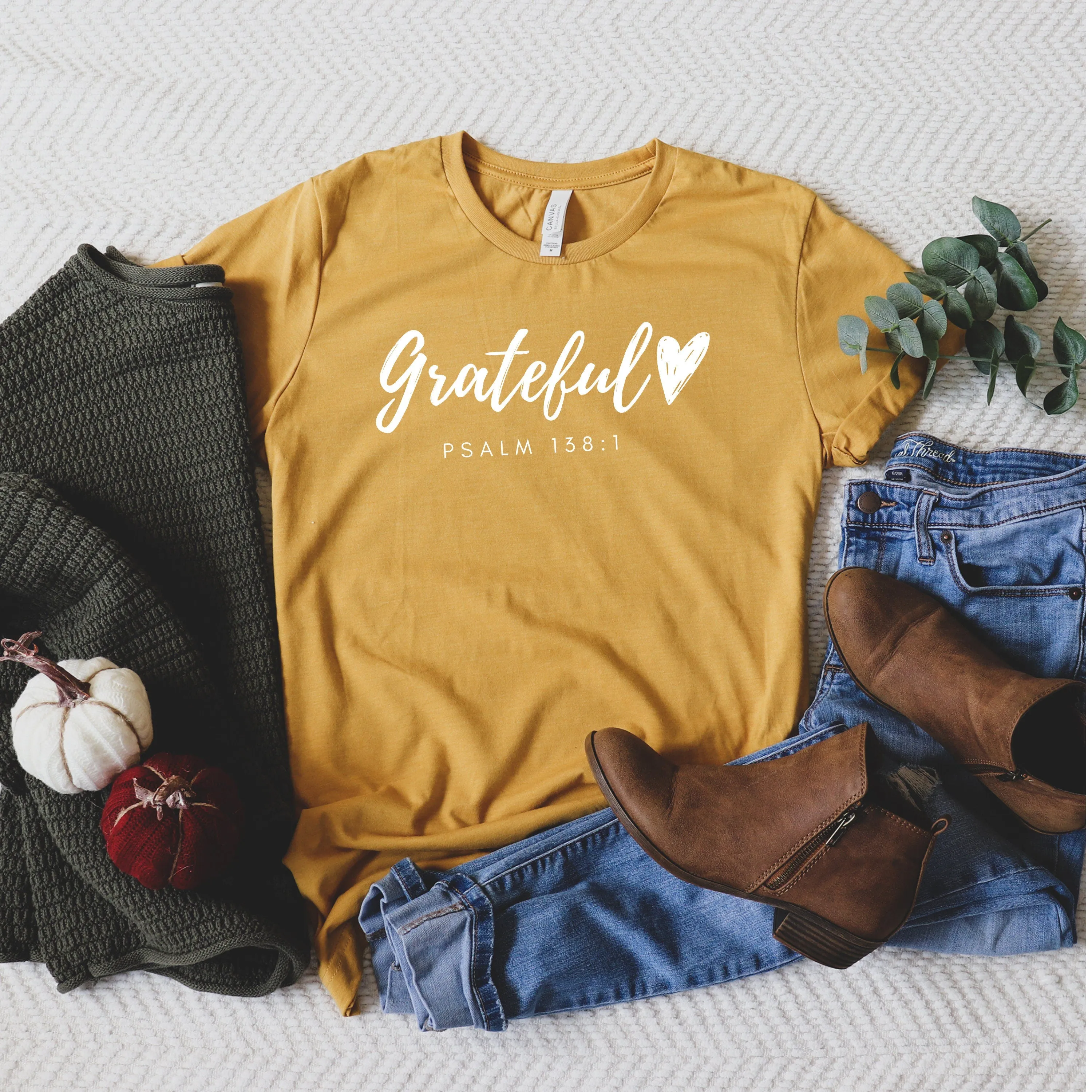 Grateful Heart Women’s T-Shirt I Pslam 138:1