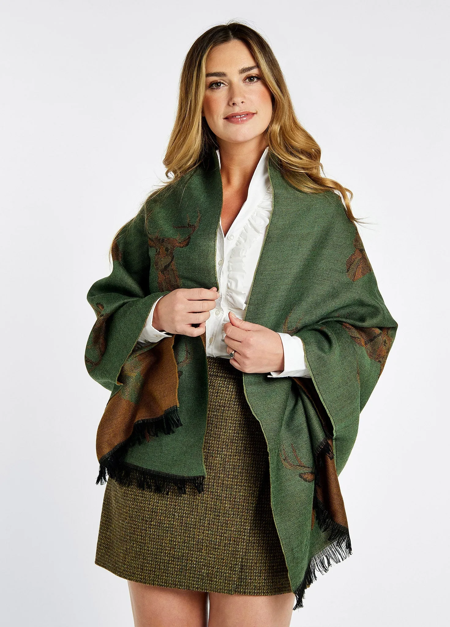 Heatherbell Stole - Dusky Green