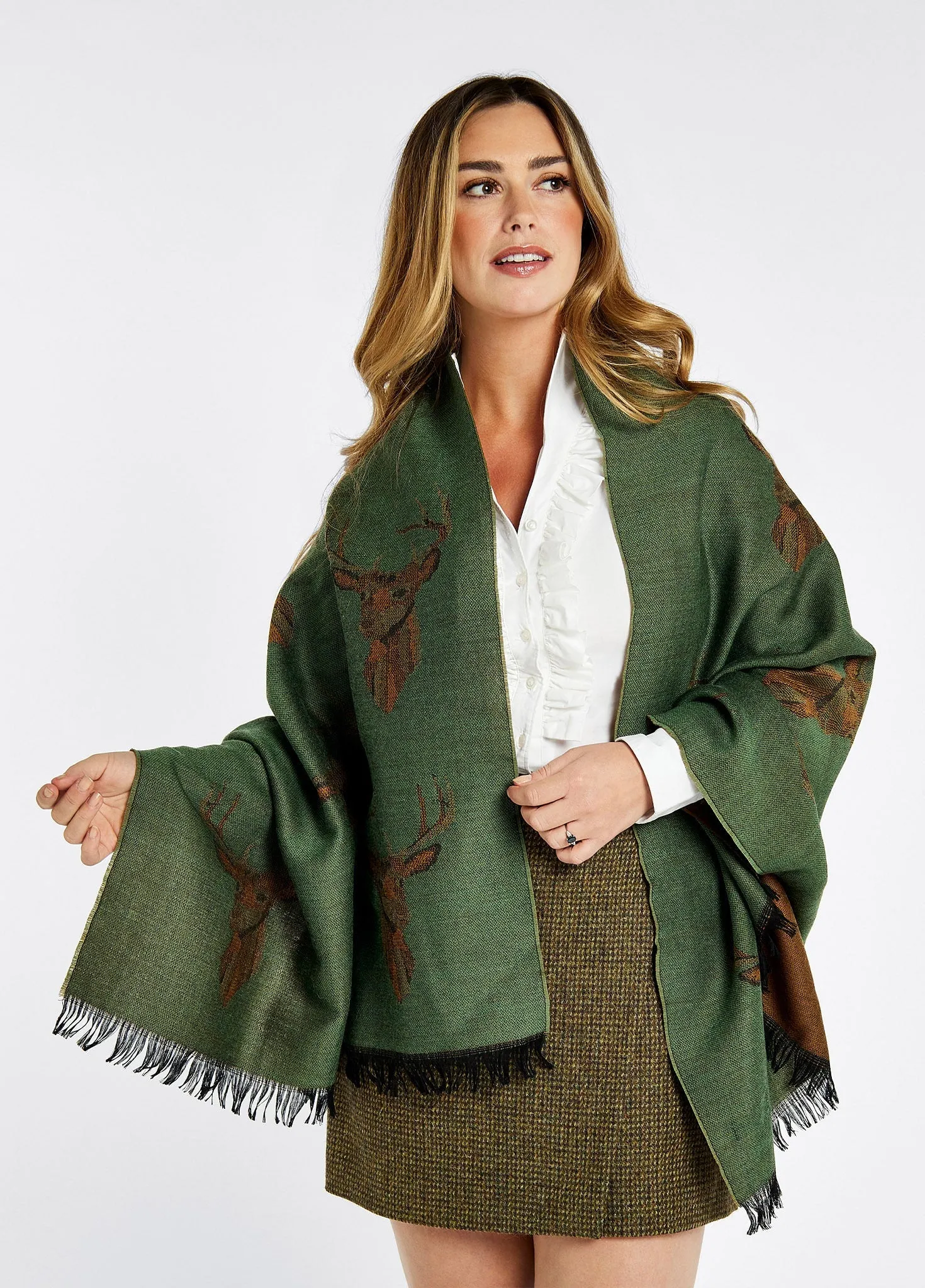 Heatherbell Stole - Dusky Green