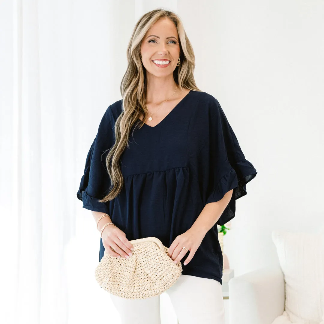 Holding Steady Top, Navy