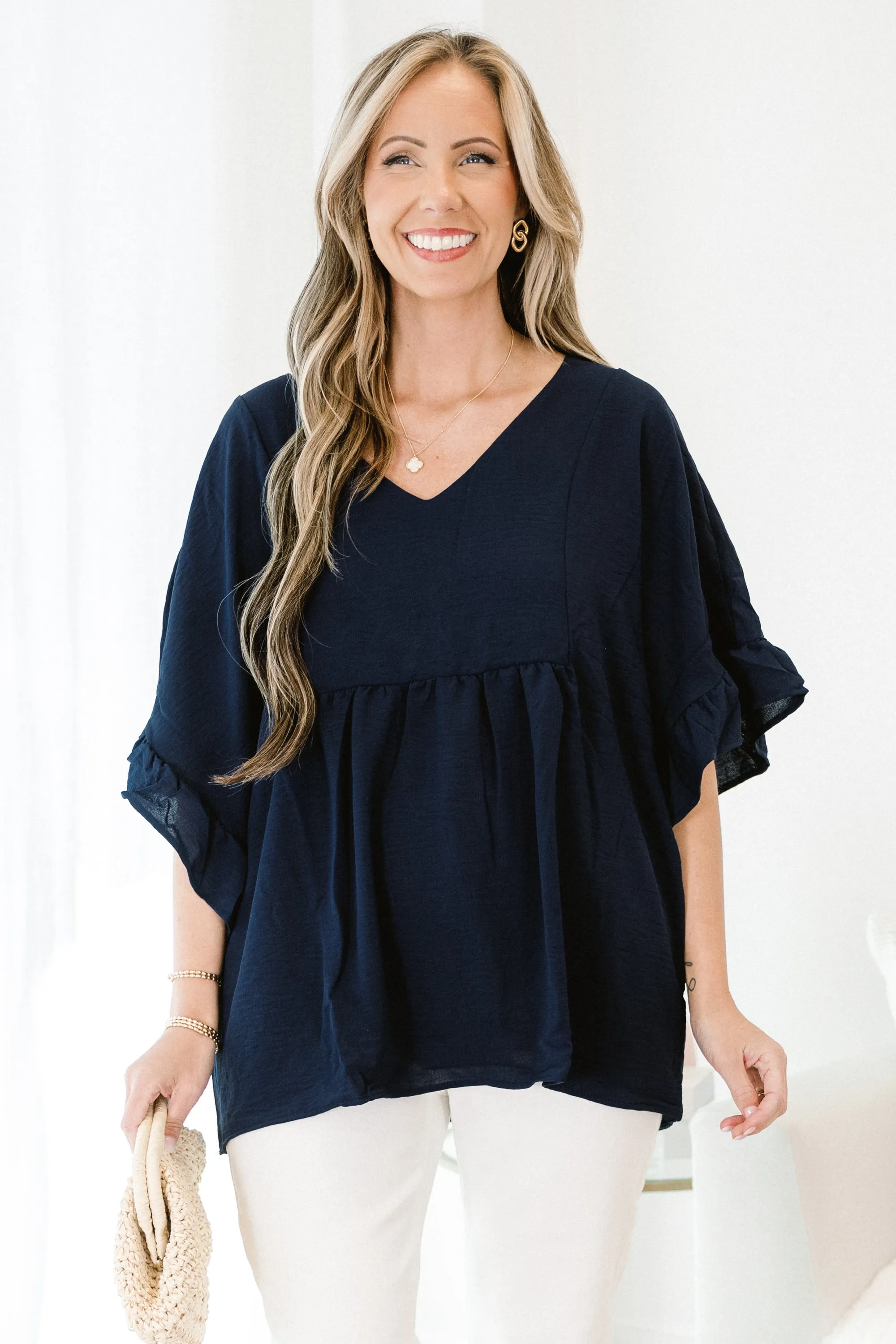 Holding Steady Top, Navy