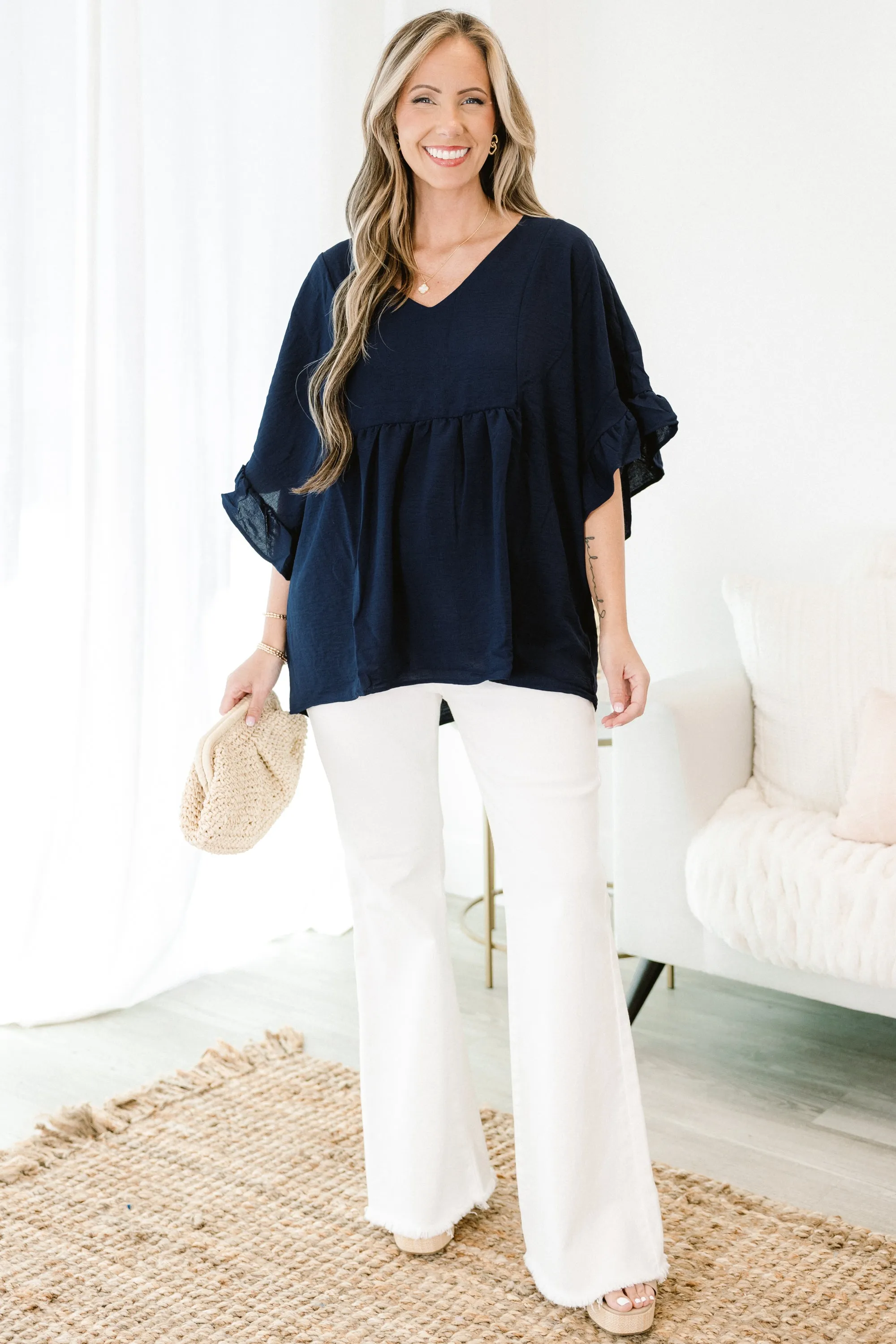 Holding Steady Top, Navy