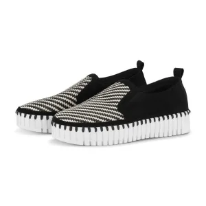 Ilse Jacobsen Tulip Slip On Platform - Black/White