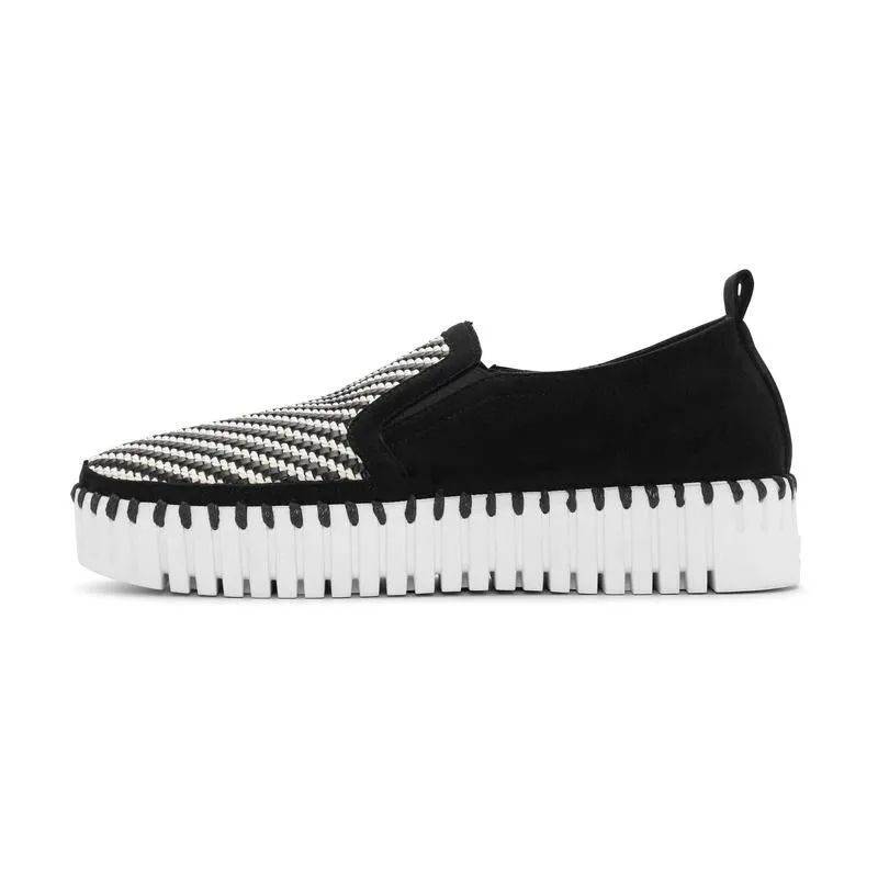 Ilse Jacobsen Tulip Slip On Platform - Black/White