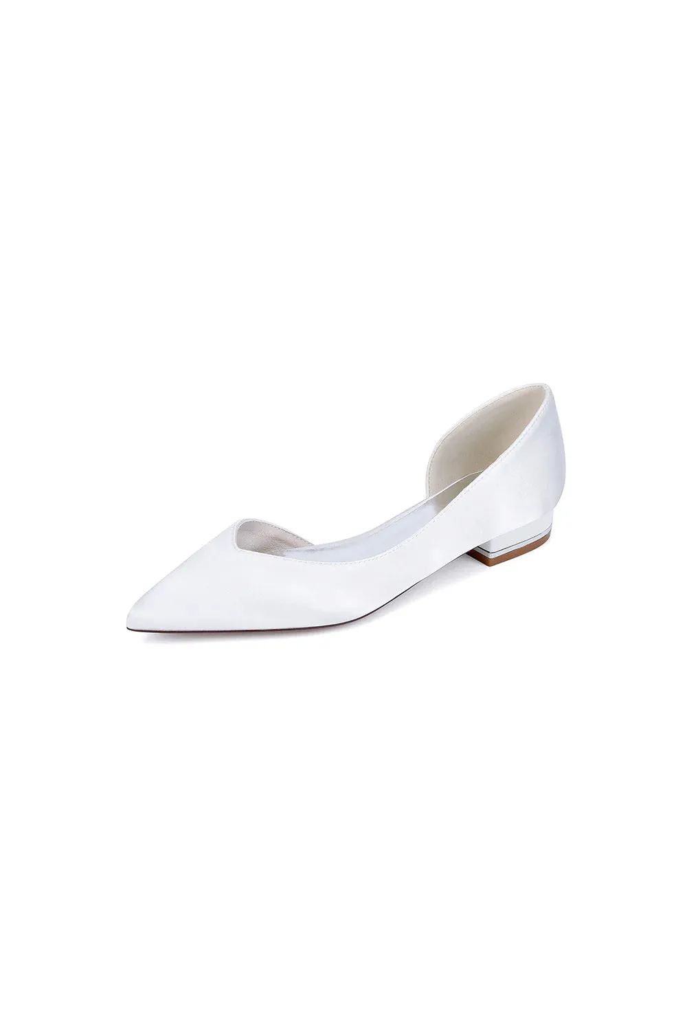 Ivory Flat Shoes with a Sleek Design