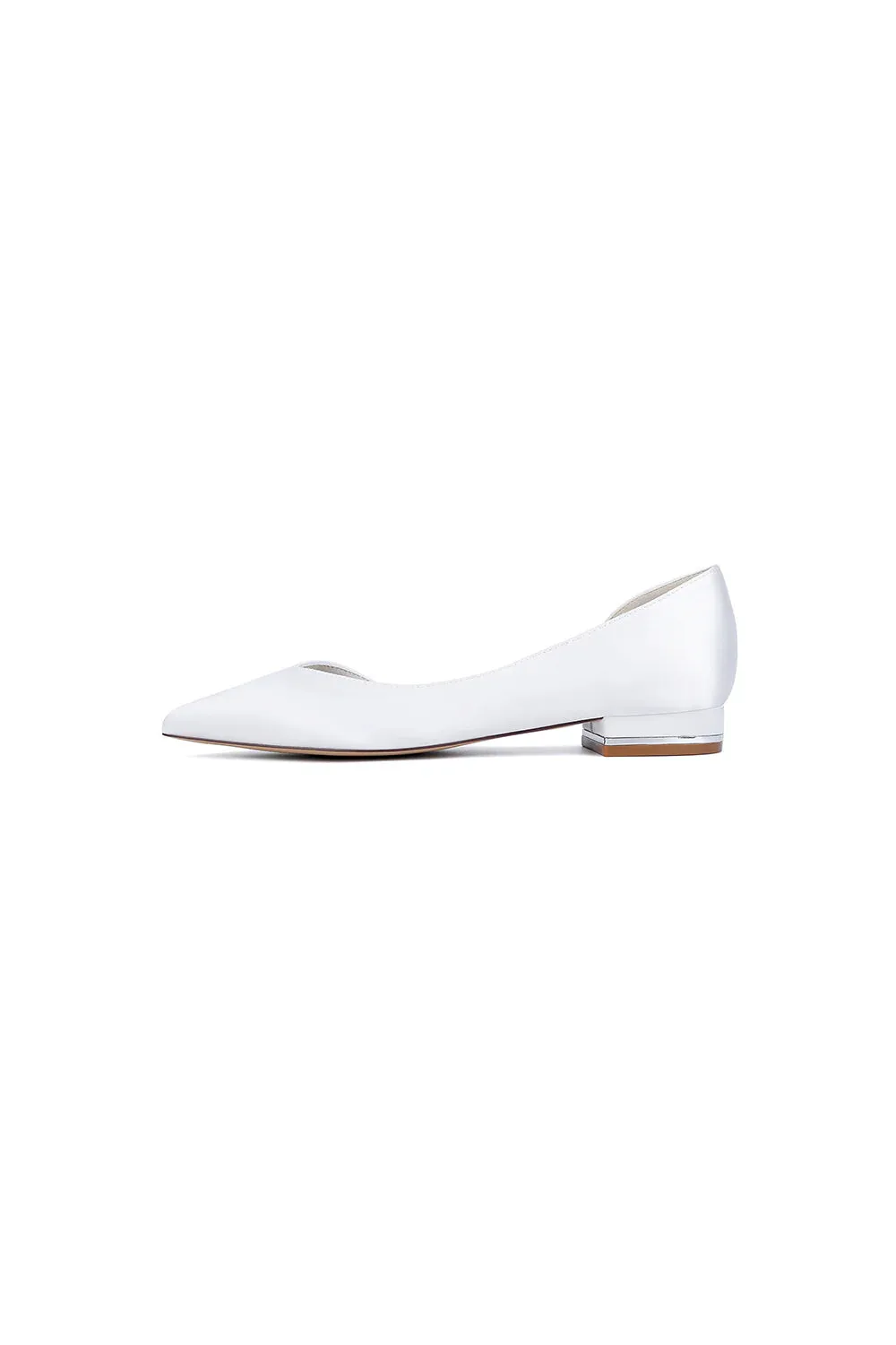 Ivory Flat Shoes with a Sleek Design