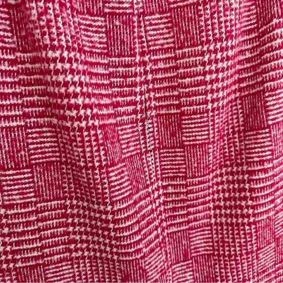 J. Crew Pink wool Houndstooth Pencil Skirt