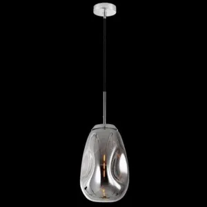 K-Light Pendant A-KLCH-903/CH E27 Morpheus Oval Chrome Glass