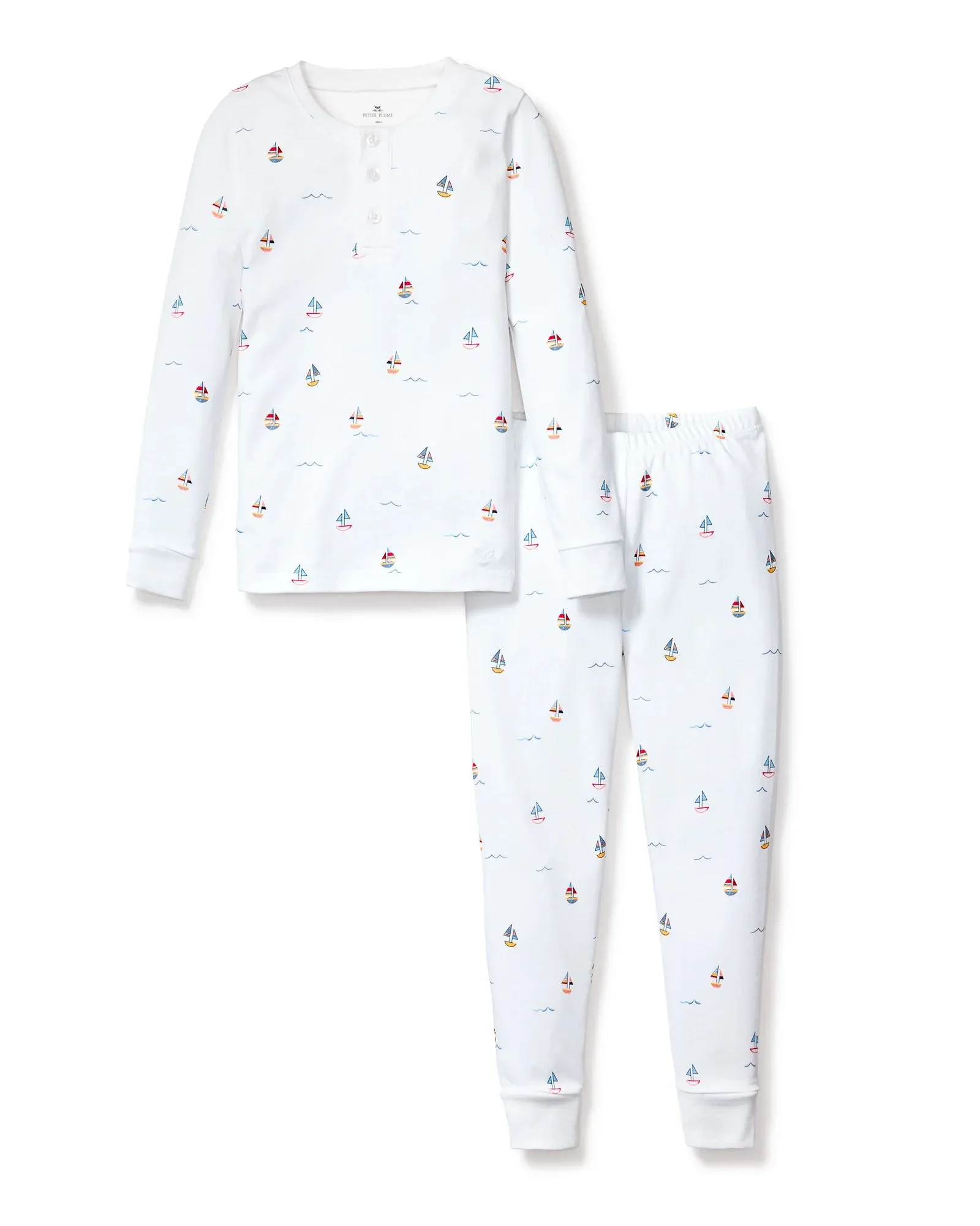 Kid's Pima Snug Fit Pajama Set- Bateau