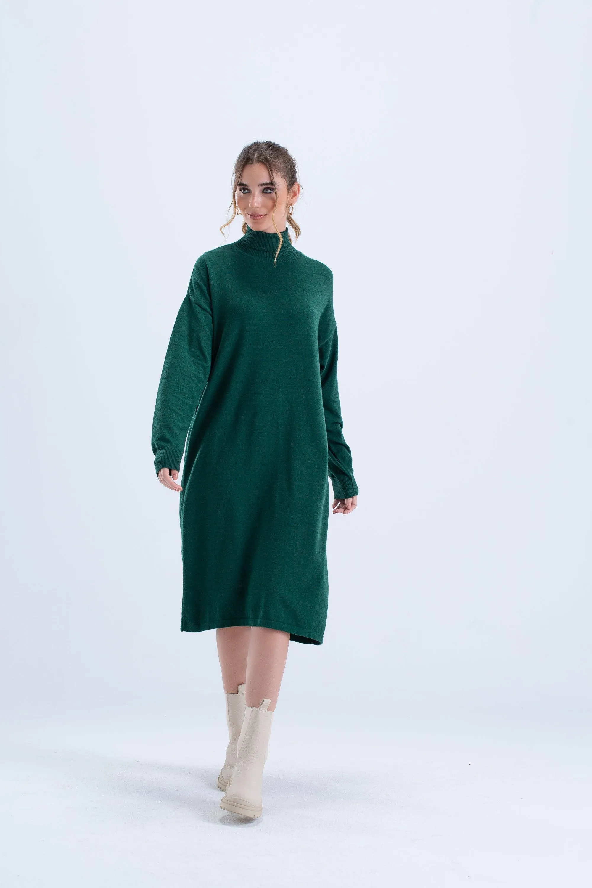 Knitted Turtle Neck Dress