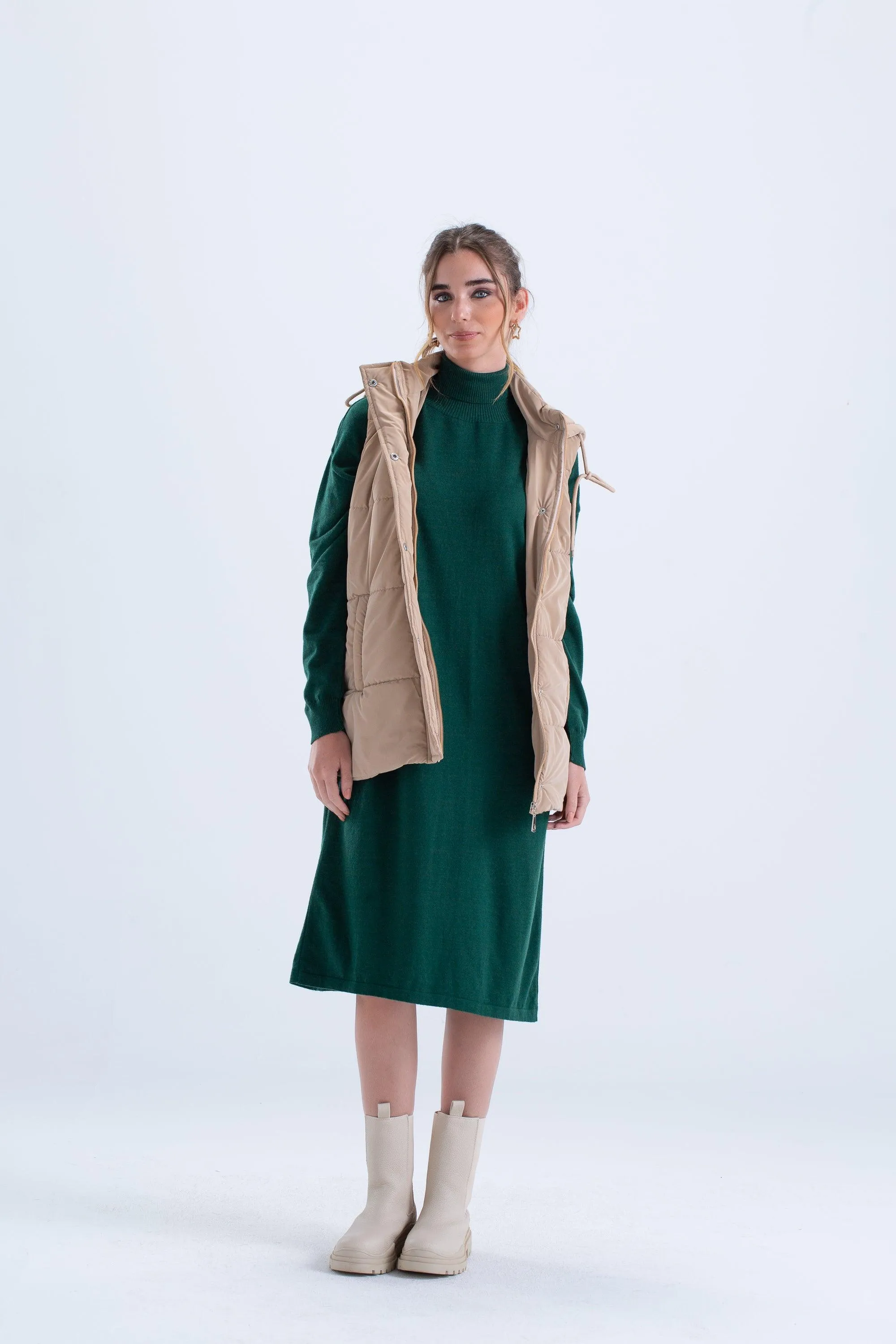 Knitted Turtle Neck Dress