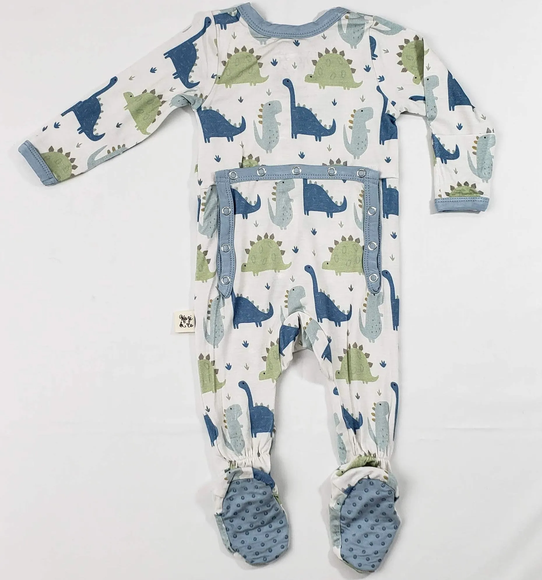Kozi & Co Blue Dino Footie