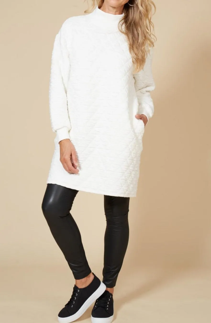 La Vida Relaxed Top/Dress - Blanc