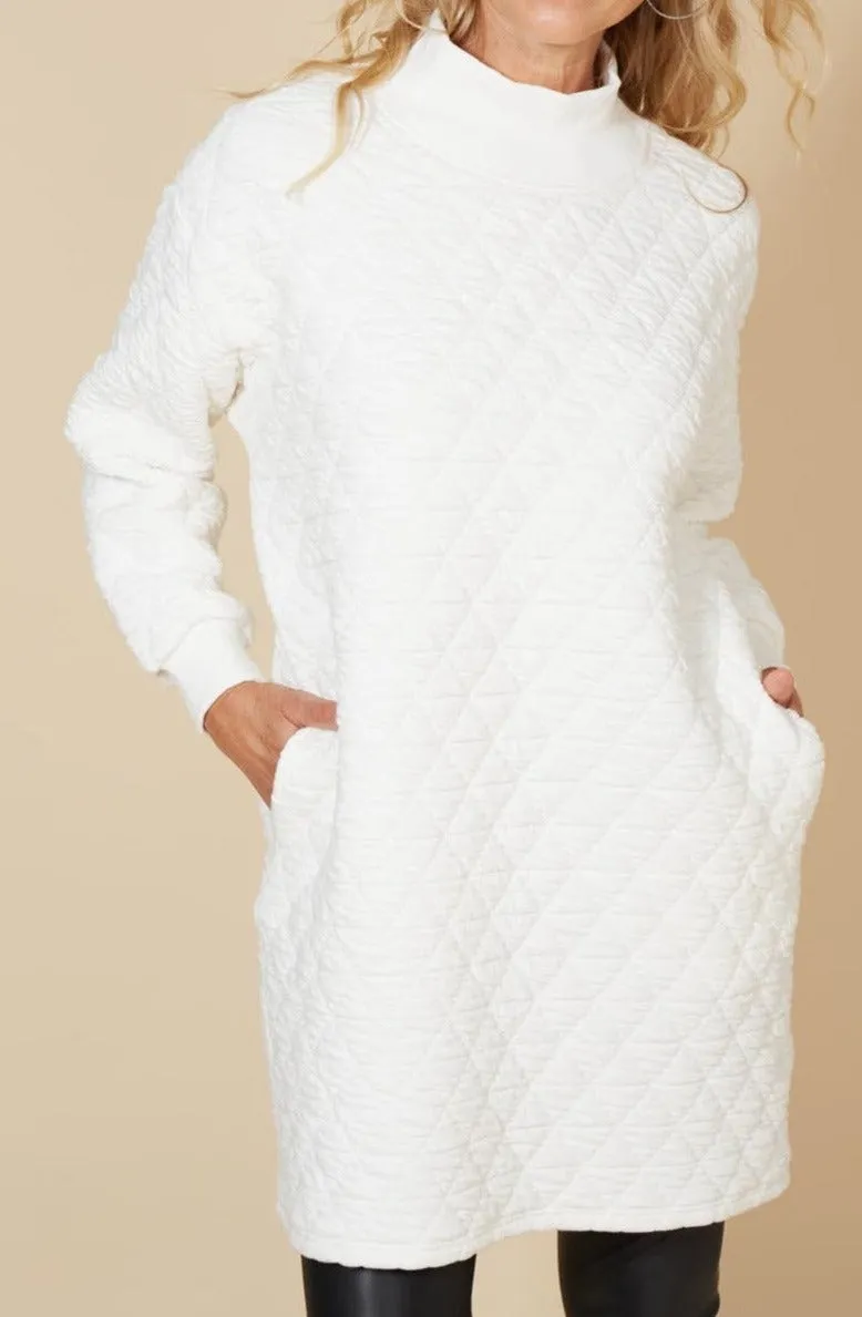 La Vida Relaxed Top/Dress - Blanc
