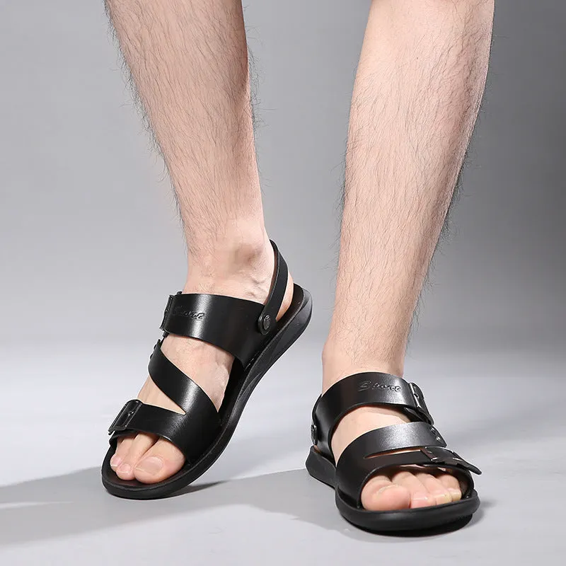 Large size sandals for men beach shoes for men cool slippers for men one shoe dual-use men's sandals