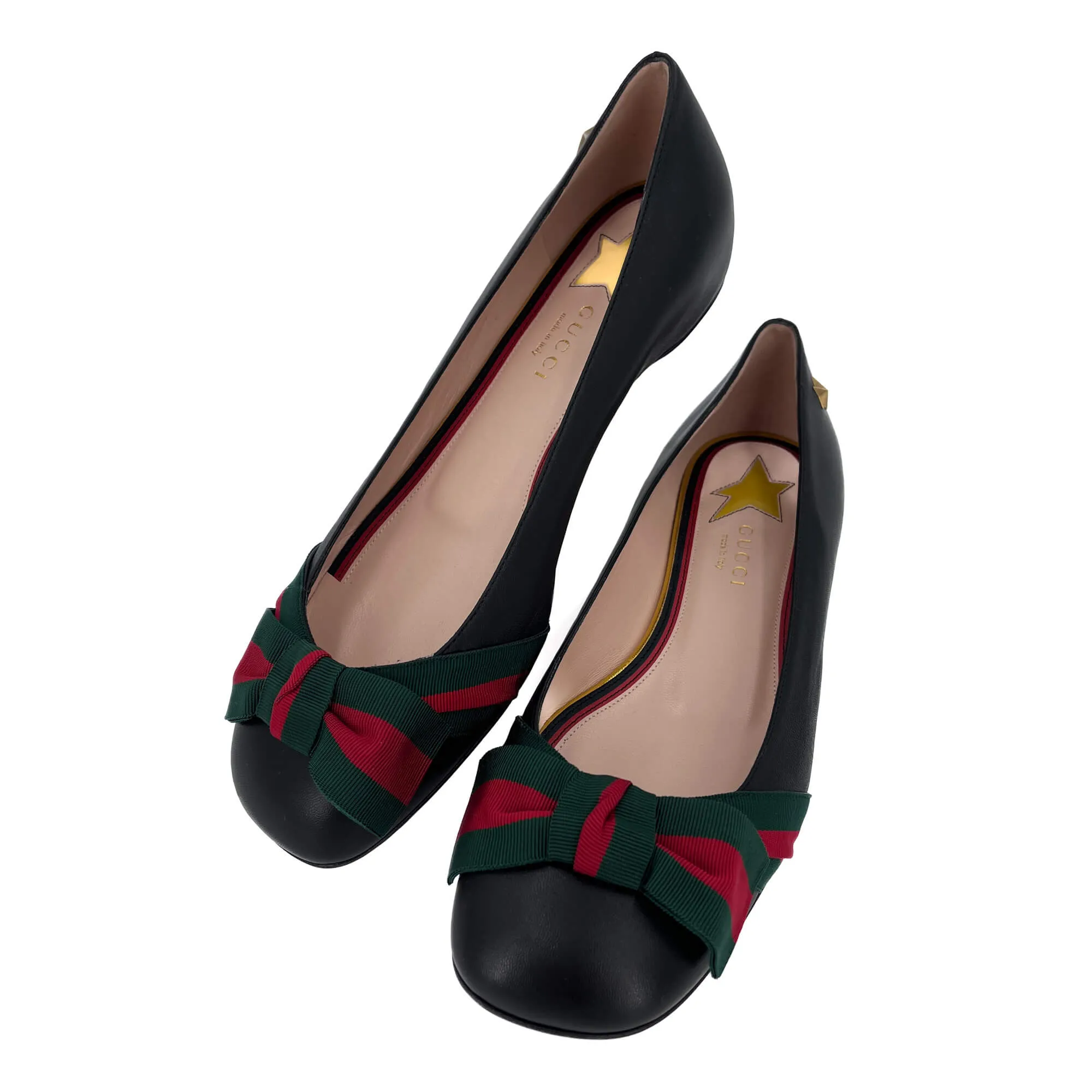 Leather Ballet Flats 38 1/2 Black