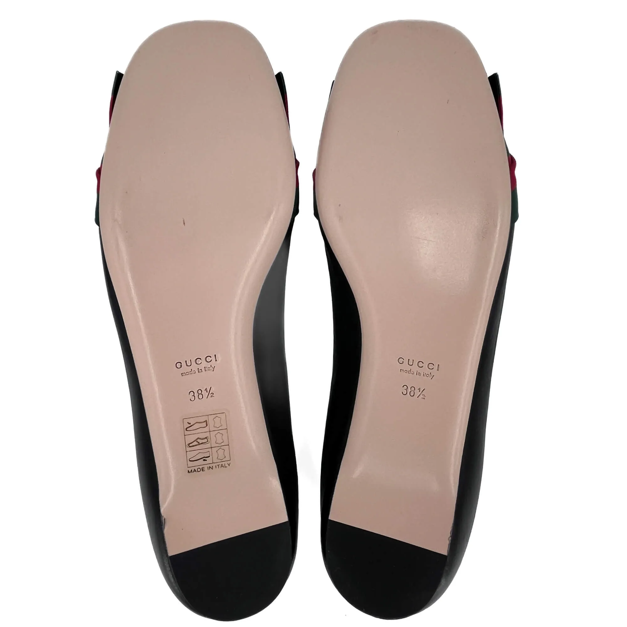 Leather Ballet Flats 38 1/2 Black