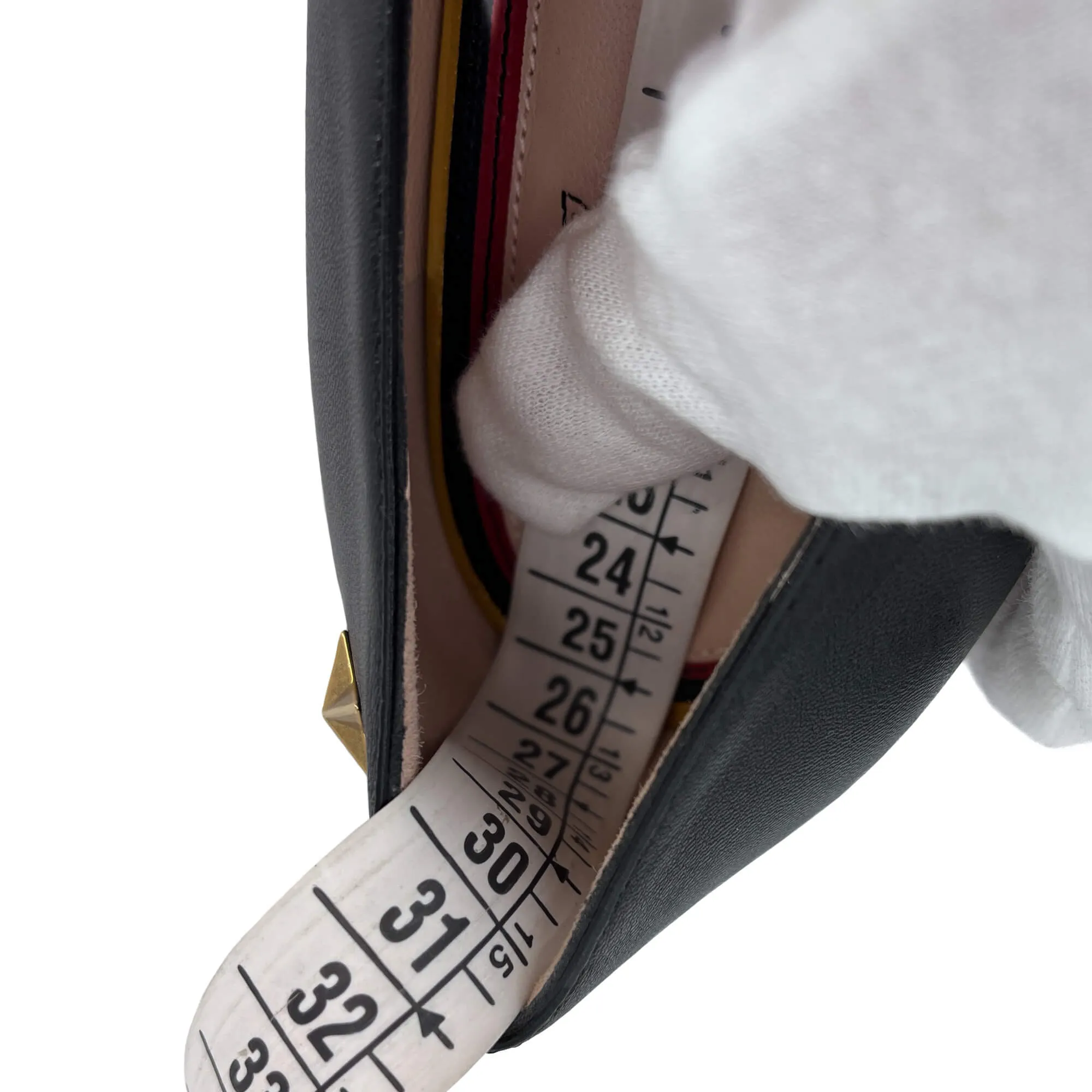 Leather Ballet Flats 38 1/2 Black