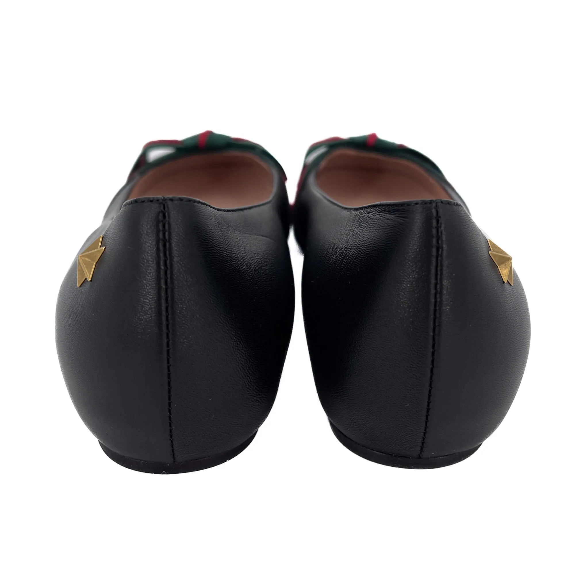 Leather Ballet Flats 38 1/2 Black