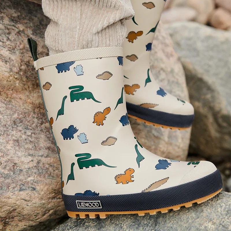 Liewood Thermo rain boots 'Mason' Dinosaurs/Mist
