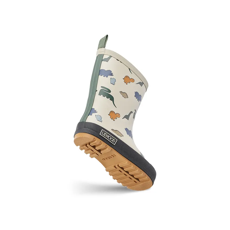 Liewood Thermo rain boots 'Mason' Dinosaurs/Mist