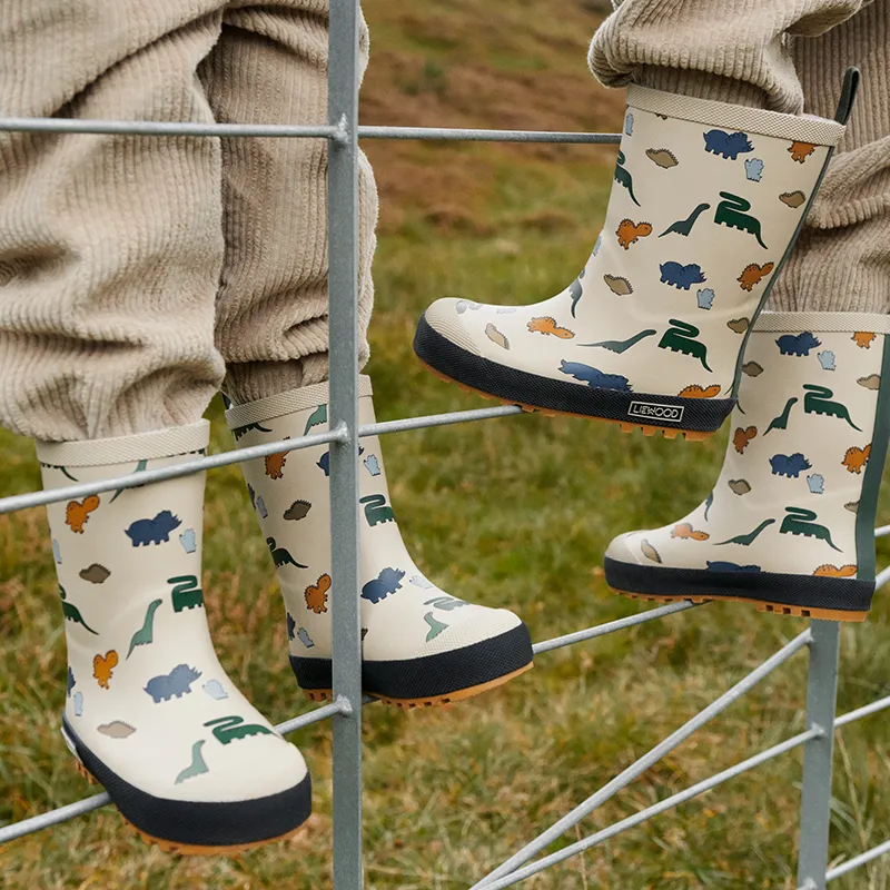Liewood Thermo rain boots 'Mason' Dinosaurs/Mist