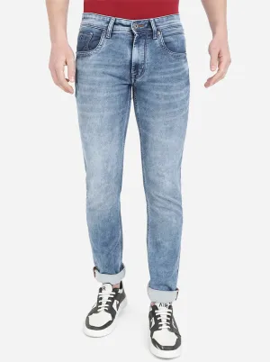 Light Blue Washed Narrow Fit Jeans | Greenfibre