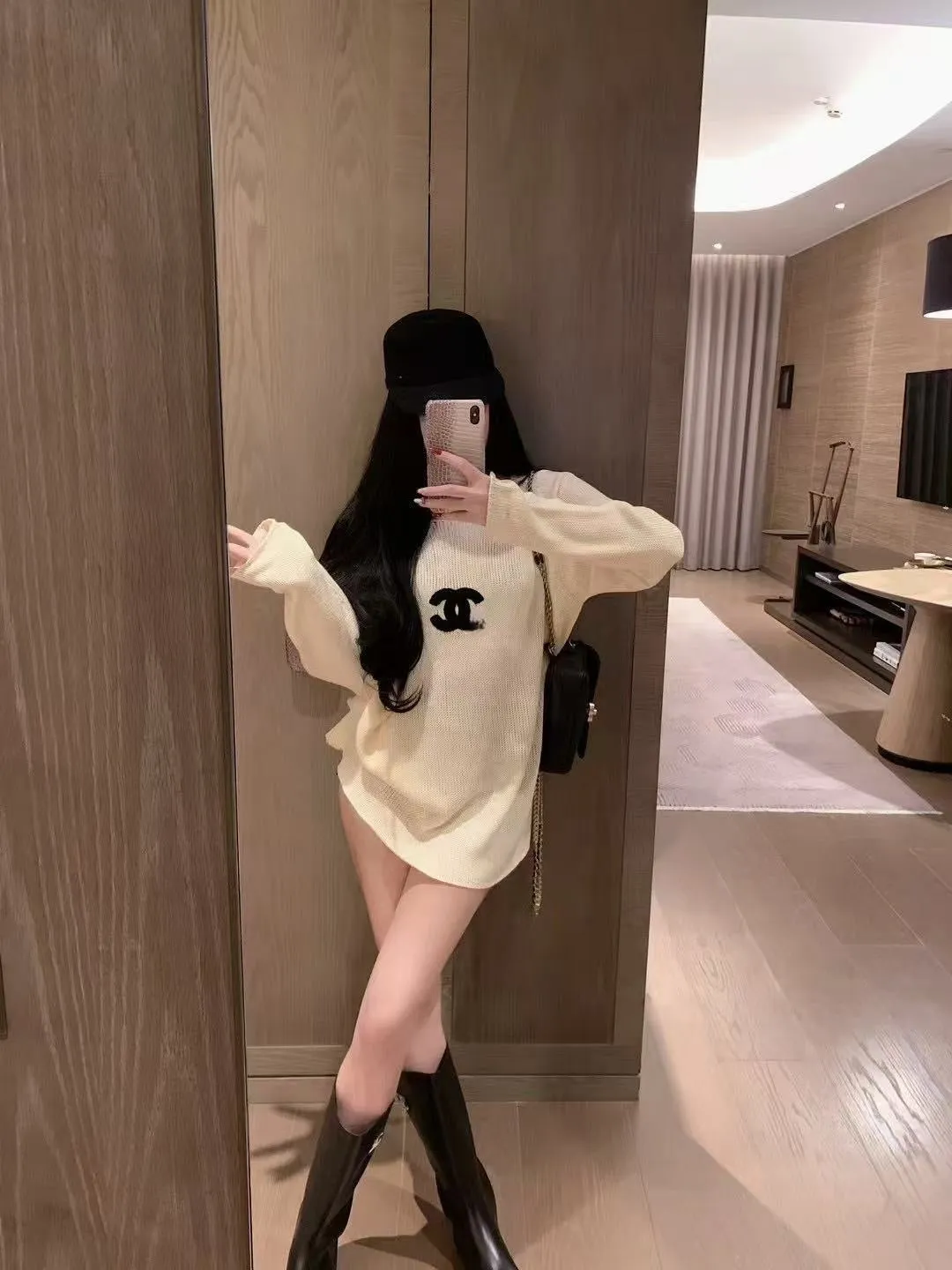 Loose Knit Hollow Sweater