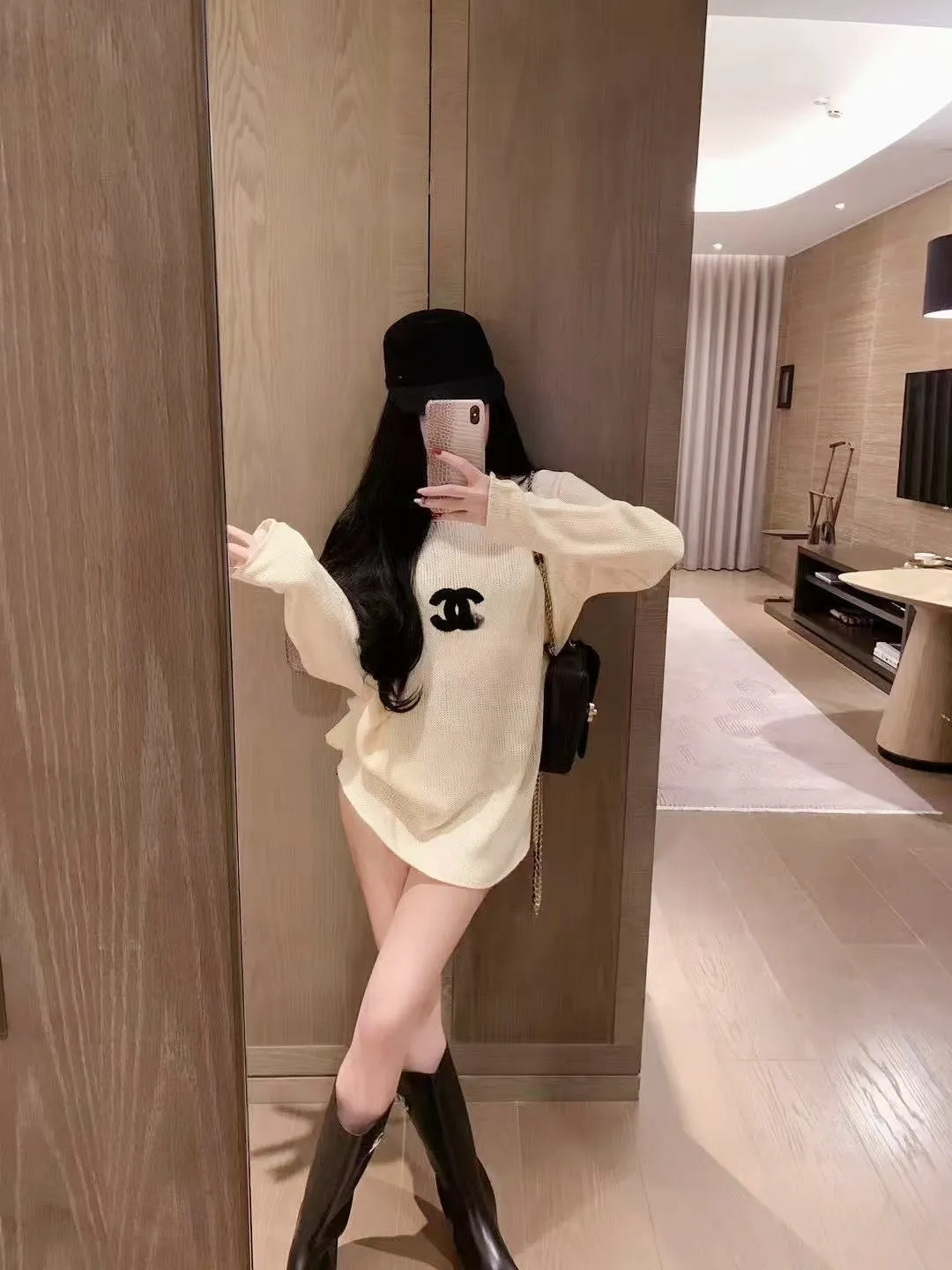 Loose Knit Hollow Sweater