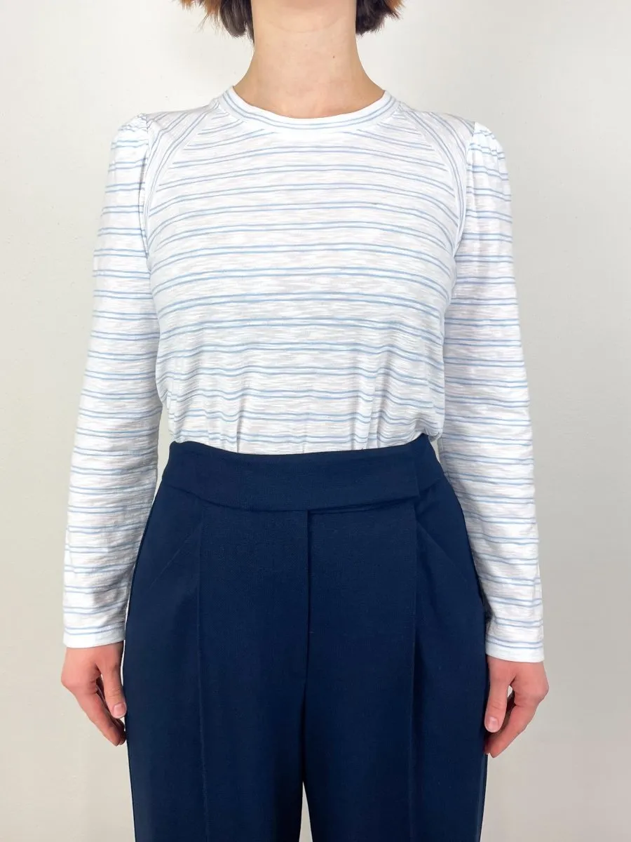 Mason Baseball Tee in Bluebell/White