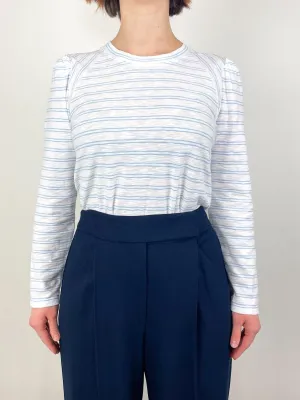 Mason Baseball Tee in Bluebell/White