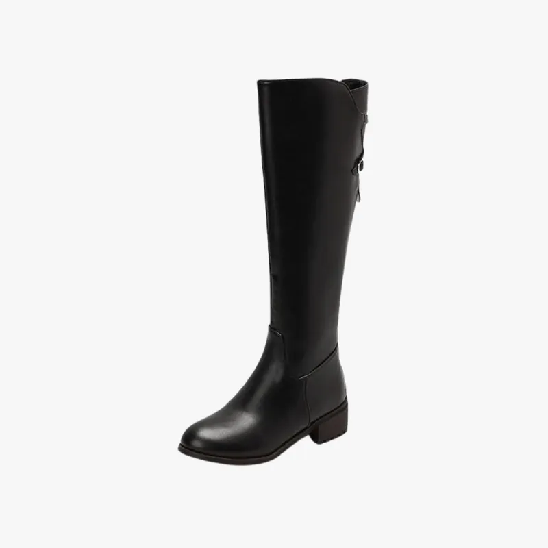 Mason | Women's Mid Calf Boots Low Heel Knee High Boot Fashion Zip Winter Boots