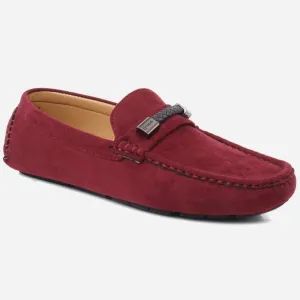 Men “MARTIN” Suede Round Toe Detailed Casual Loafer Shoes