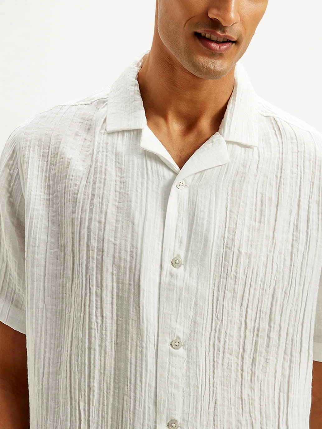 Men's Textured Relaxed Fit Shirt