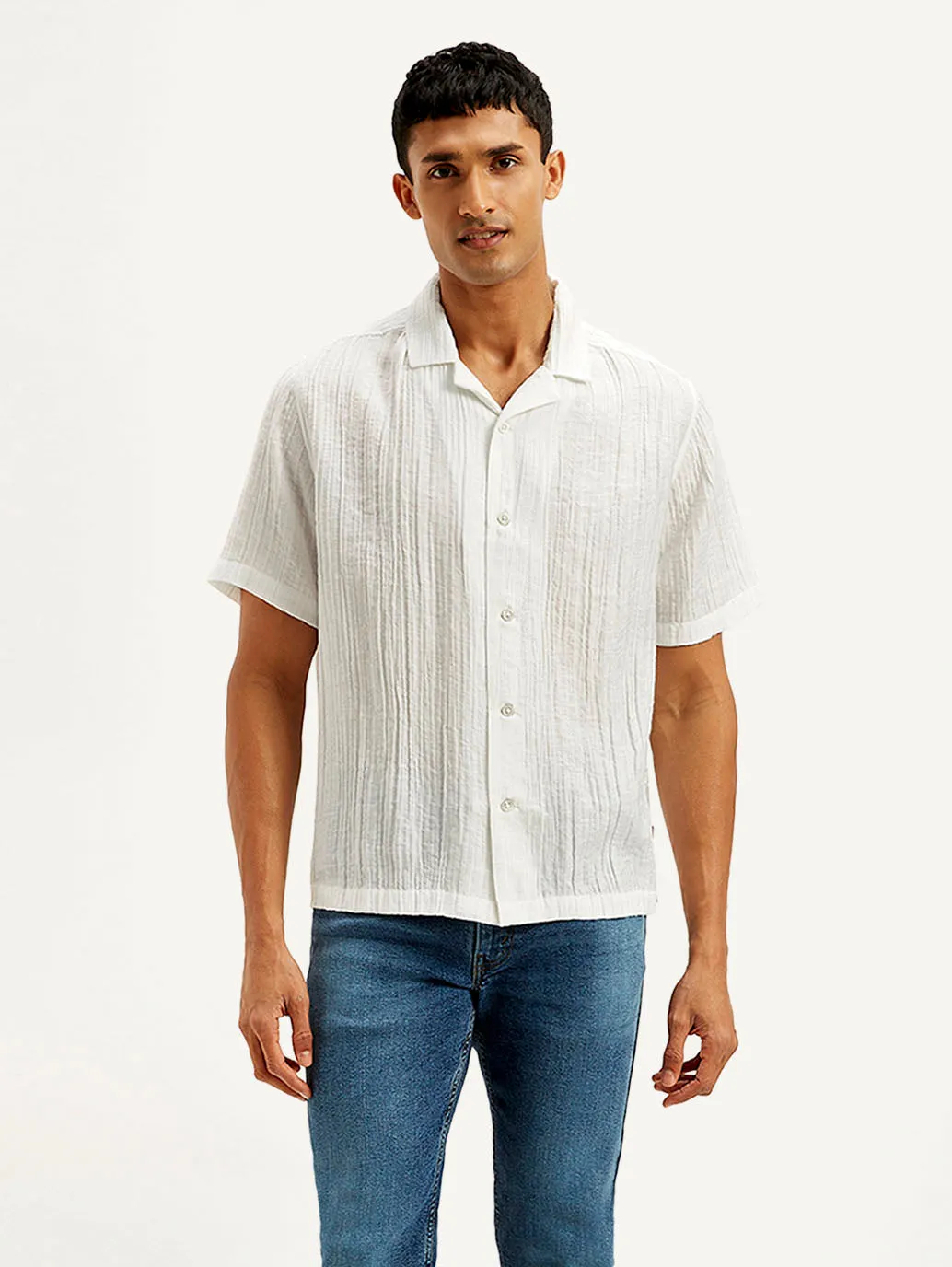 Men's Textured Relaxed Fit Shirt