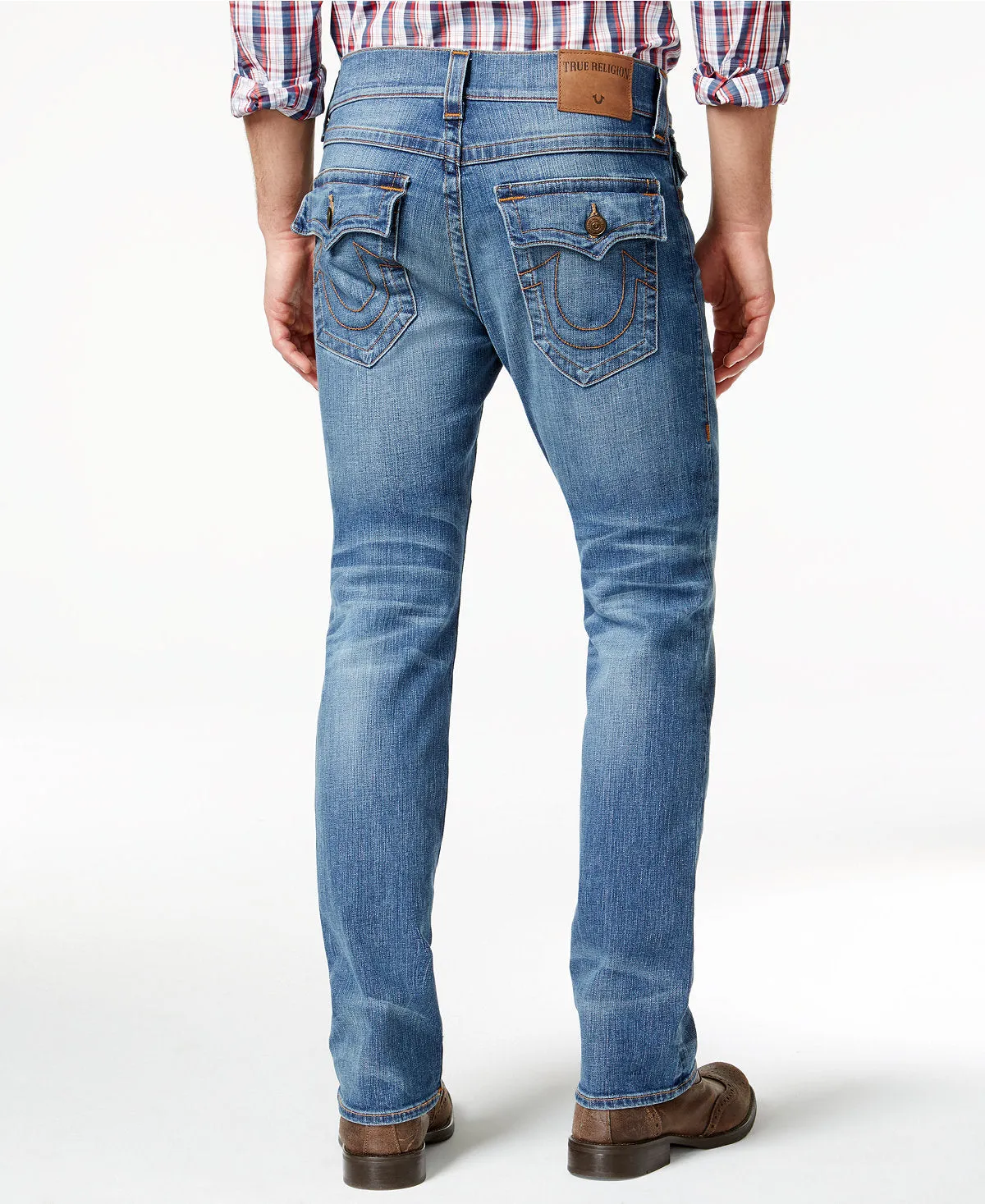Mens TRUE RELIGION RICKY RELAXED STRAIGHT FLAGSTONE JEANS Denim PANTS BLUE 34 X 34 Dungarees